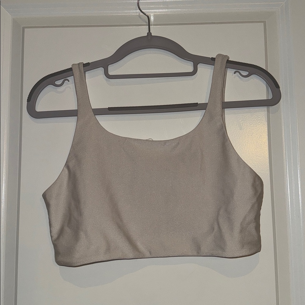 Whitish Gray Cropped Tank / Bralette